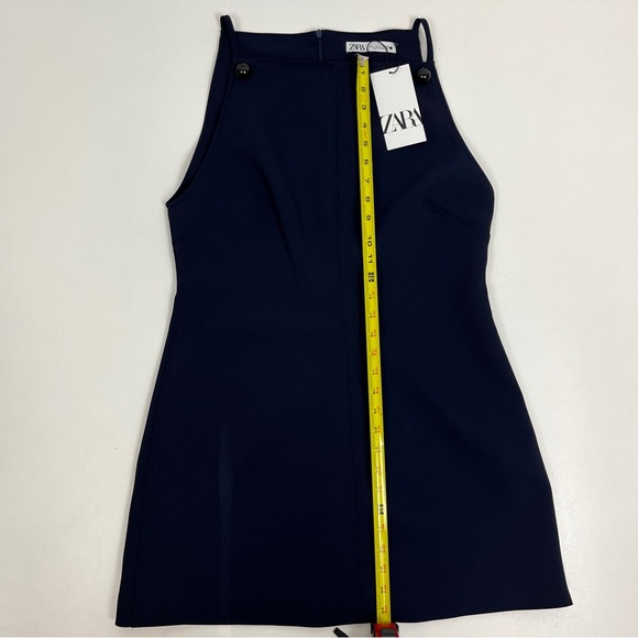 Zara Short Dress With Buttons NWT : Navy Blue - Picture 12 of 13